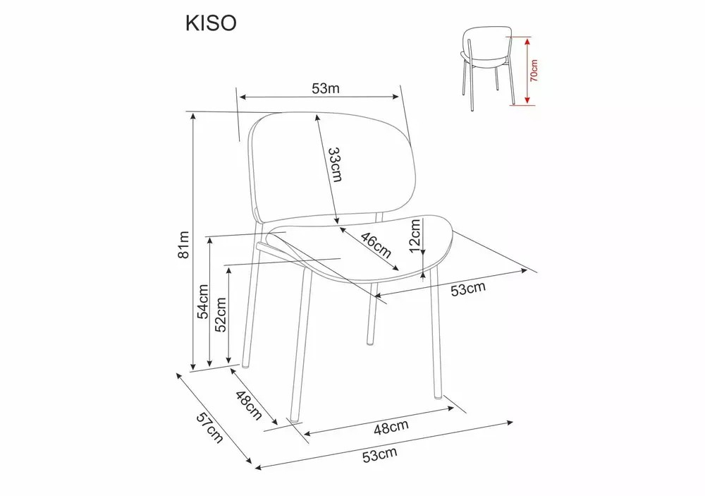 Стул SIGNAL KISO Noelle 33 темно-бежевый/кашемир