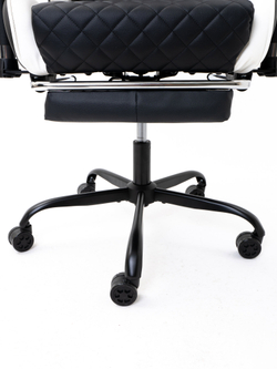 Игровое компьютерное кресло KRESLO COMFORT G-TRACER, экокожа, черное с белым
