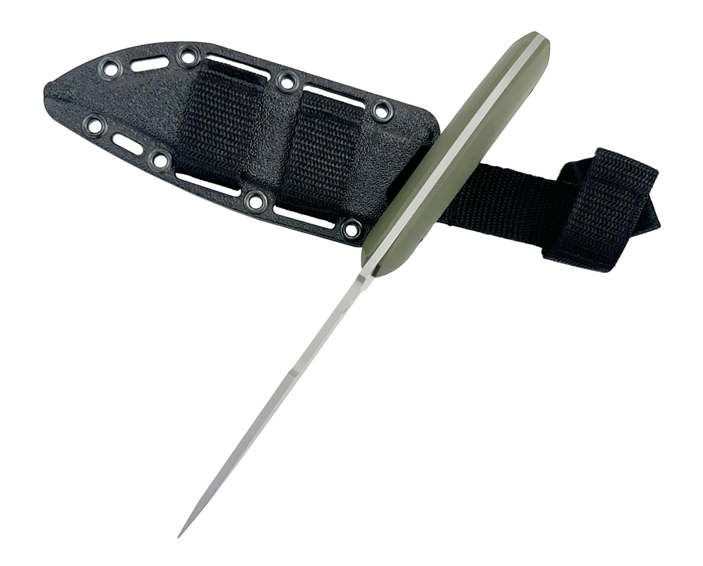 Нож Егерь Next, AUS10, G10, ножны ABS, оливковый, Saro