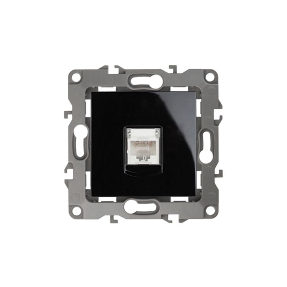 Розетка ЭРА Серия 12 12-3107-06 информационная RJ45 IP20 чёрный | Эра 12