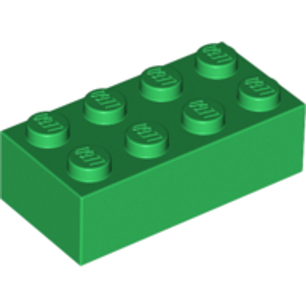 Lego Кирпич 2х4 (зеленый) 3001 / 4106356