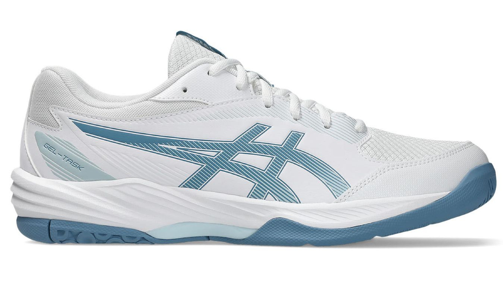 Мужские кроссовки для бадминтона/сквоша Asics Gel-Task 4 — white/saba blue