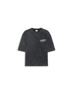 Мужская футболка boxy fit с принтом и эффектом стирки - BERSHKA
