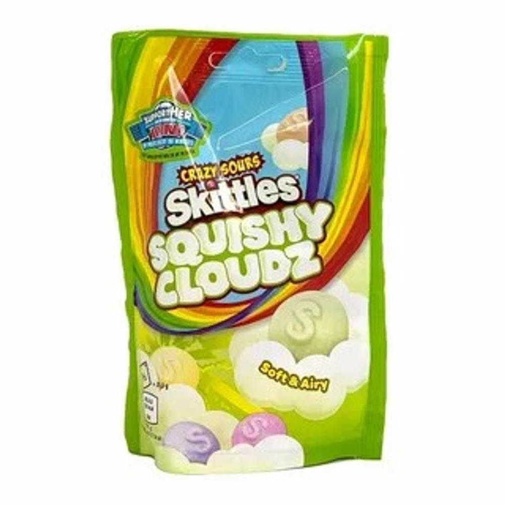 Скитлс Драже Squishy Cloudz Crazy Sour (Сквиши Клаудс Кислые) 94гр (18шт)