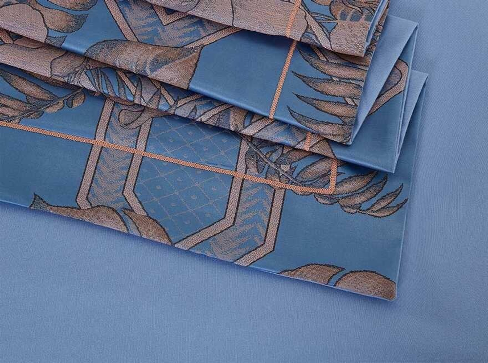 Постельное белье 2 спальное евро Arya home Tencel Emili голубое