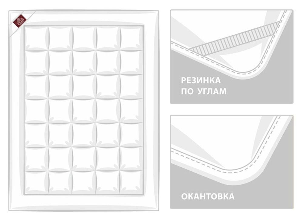 Наматрасник всесезонный 90х200 German Grass Камелус (Mattress Camel Wool)