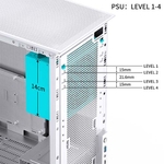 Корпус JONSBO D41 STD SC, 8" Color LCD, mini-ITX, micro-ATX, ATX, белый (без БП)