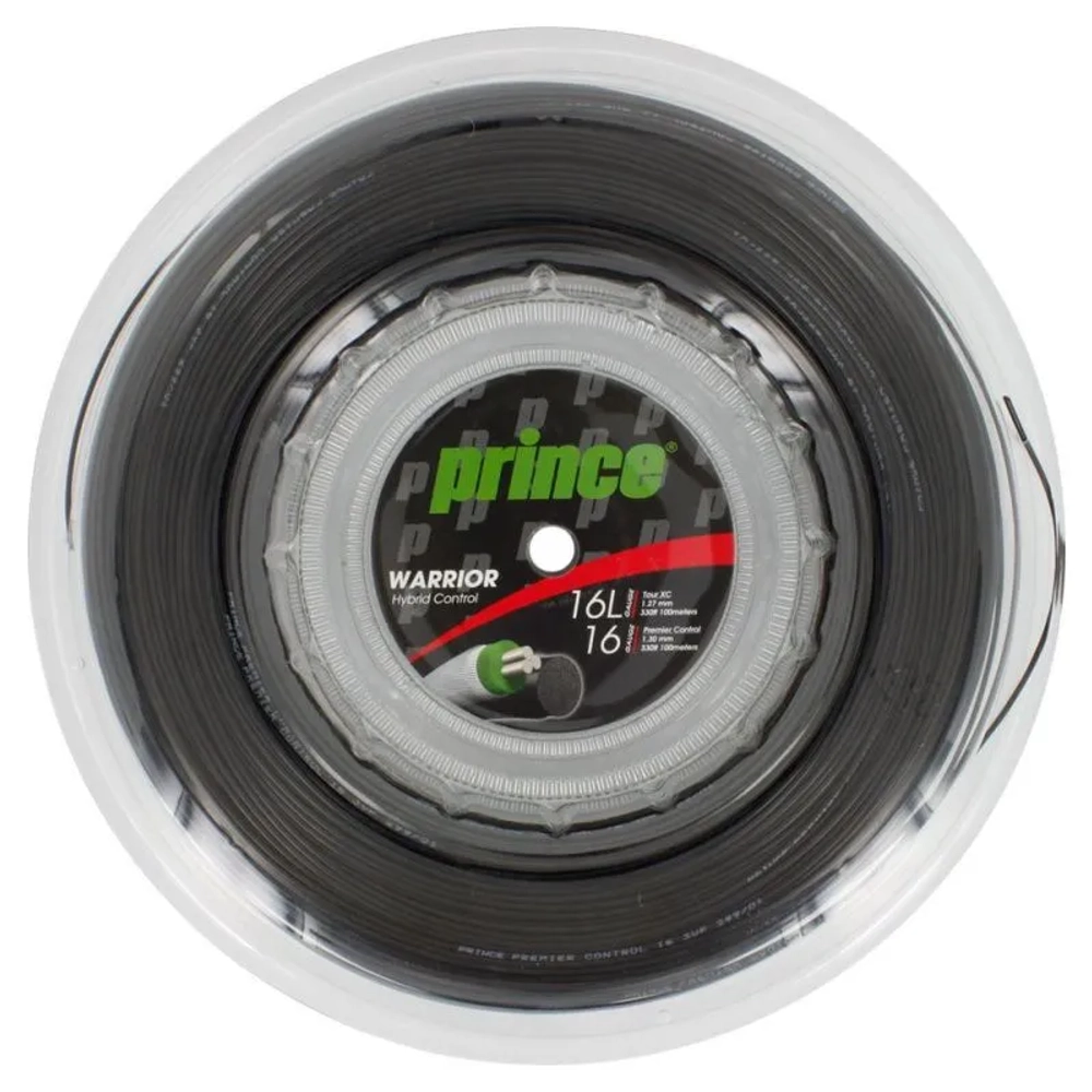 Струны теннисные Prince Warrior Hybrid Control 16L/16 (100 m/100 m) - black