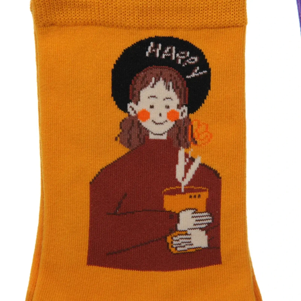 Носки женские «ARTE - Девушка» с рисунком, микс
