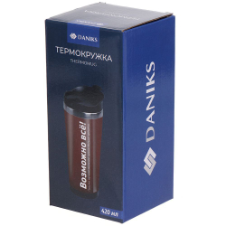 Термокружка пластик, 0.42 л, Daniks, Мужской стиль 1, FD-06-9