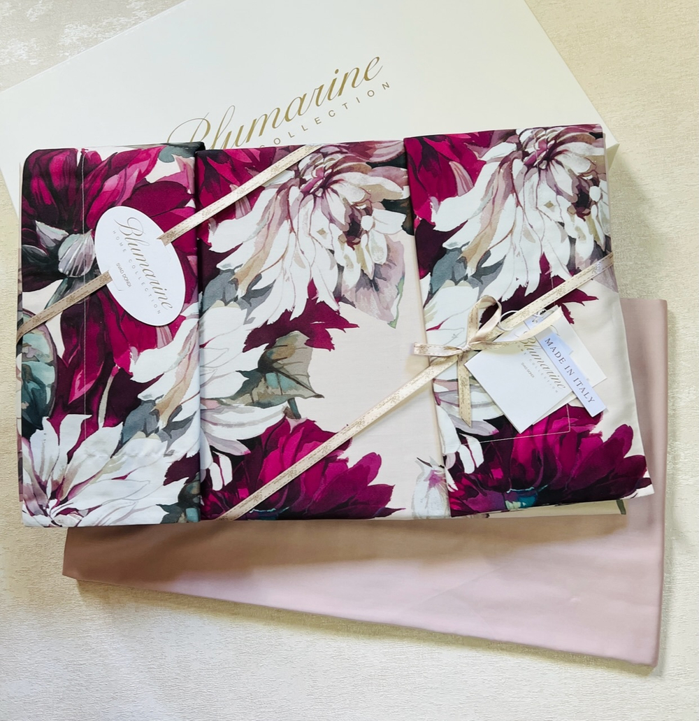 Постельное белье 2 спальное евро макси Blumarine Liuba Fard розовое