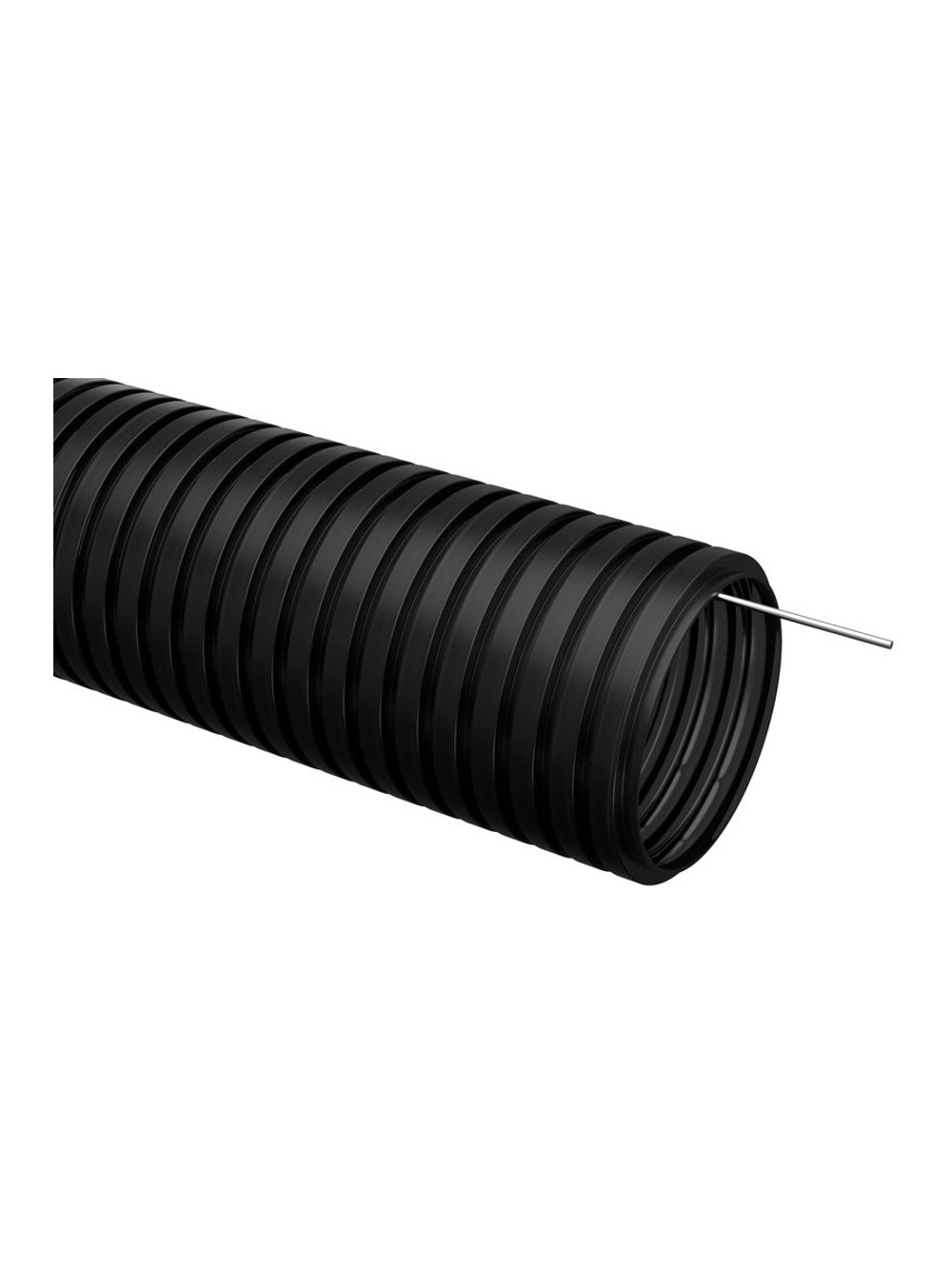 Труба гофрированная ПНД d25мм с протяжкой черн. (уп.50м) IEK CTG20-25-K02-050-1