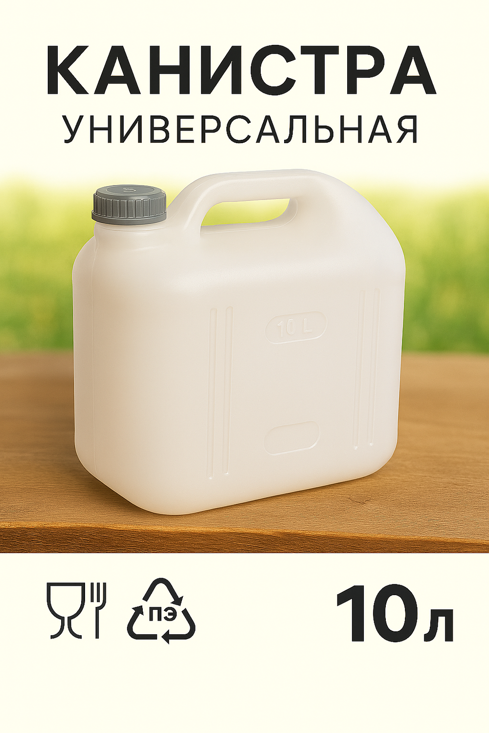 Канистра 10л «Просперо» белая С931БЕЛ