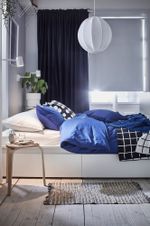 Комплект штор IKEA SANELA (САНЕЛА), Темно-синий, 140x250 см, 2 шт