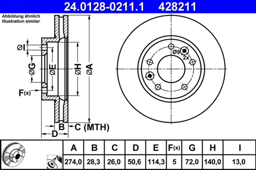 ATE - 24012802111-ATE - Brake Disc