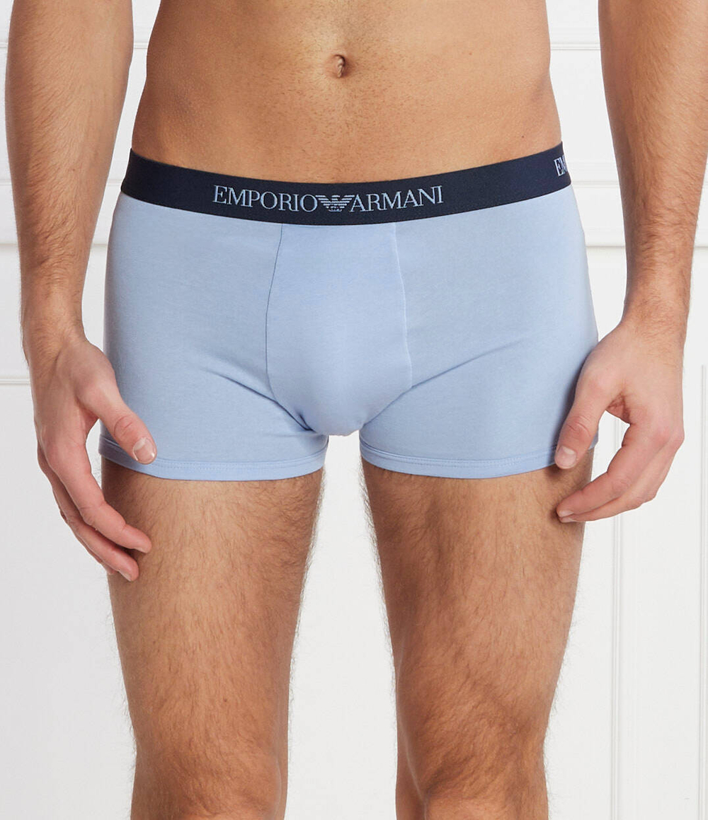 Трусики-боксеры 3шт. Emporio Armani - голубой(111625 4R722)