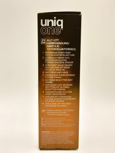 Спрей для волос несмываемый UniqOne 10 в 1 (восстановление, питание, термозащита, увлажнение), аромат кокоса, 150 мл (Испания)