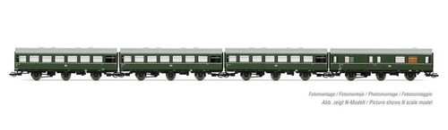 Набор 3-х осн.вагонов “Rekowagen”, 4шт, DR, Ep.III