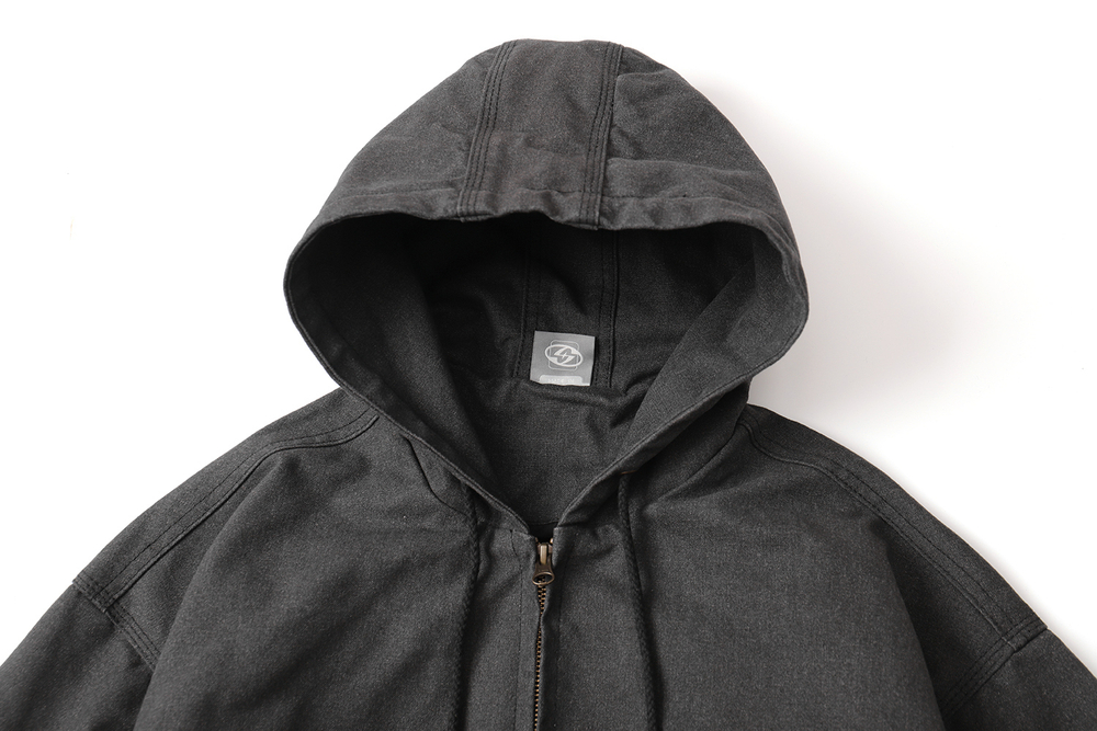 Куртка SHADOW CANVA HOOD COAT, серый-темный
