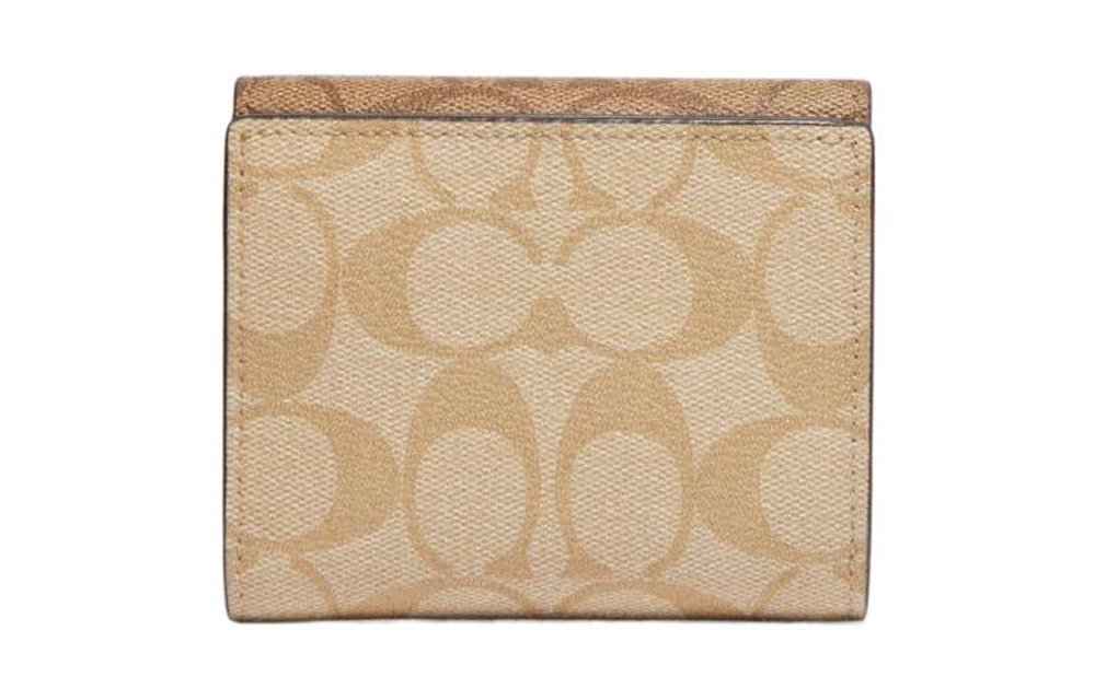 COACH Morgan Canvas With Leather Wallet Small Women"s Khaki
