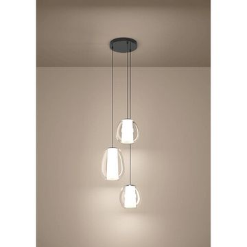 Светодиодный подвес с регулировкой цветовой температуры LED 1X7W/2X5,5W/3X1,6W 2200К-6500K 390458 никель чёрный/белый Menorca Eglo
