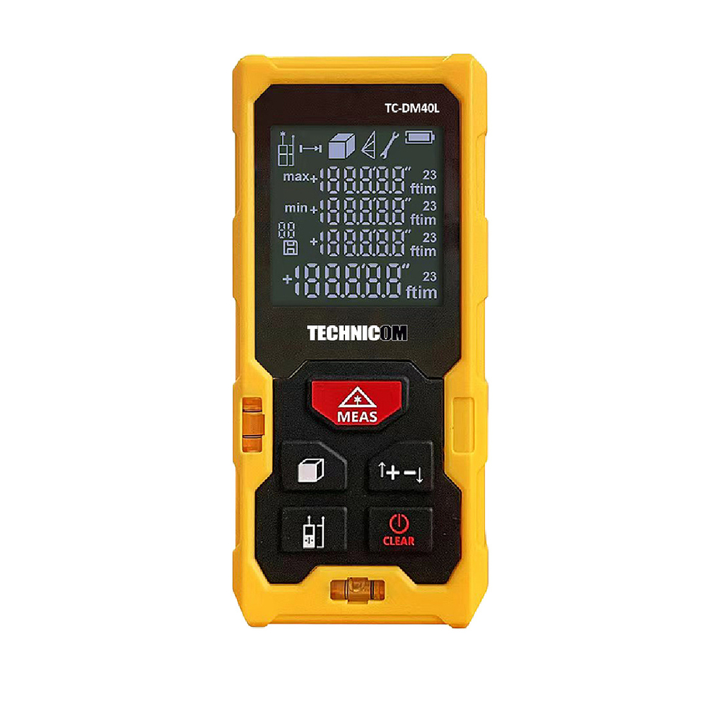 Лазерный дальномер TECHNICOM TC-DM40L, дальность 40м, цвет лазера красный, 2 точки отсчёта