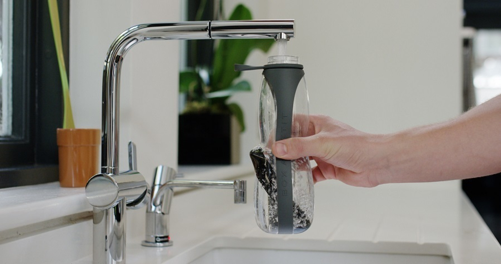 Экобутылка с фильтром black+blum, eau good duo, 700 мл, серо-голубая