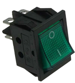 Выключатель ON/OFF 4-pin 16А 250В c подсветкой зелёный (KCD4)