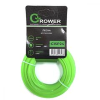 Леска для триммера 2,4мм 15м квадрат G15P24 GROWER 208640