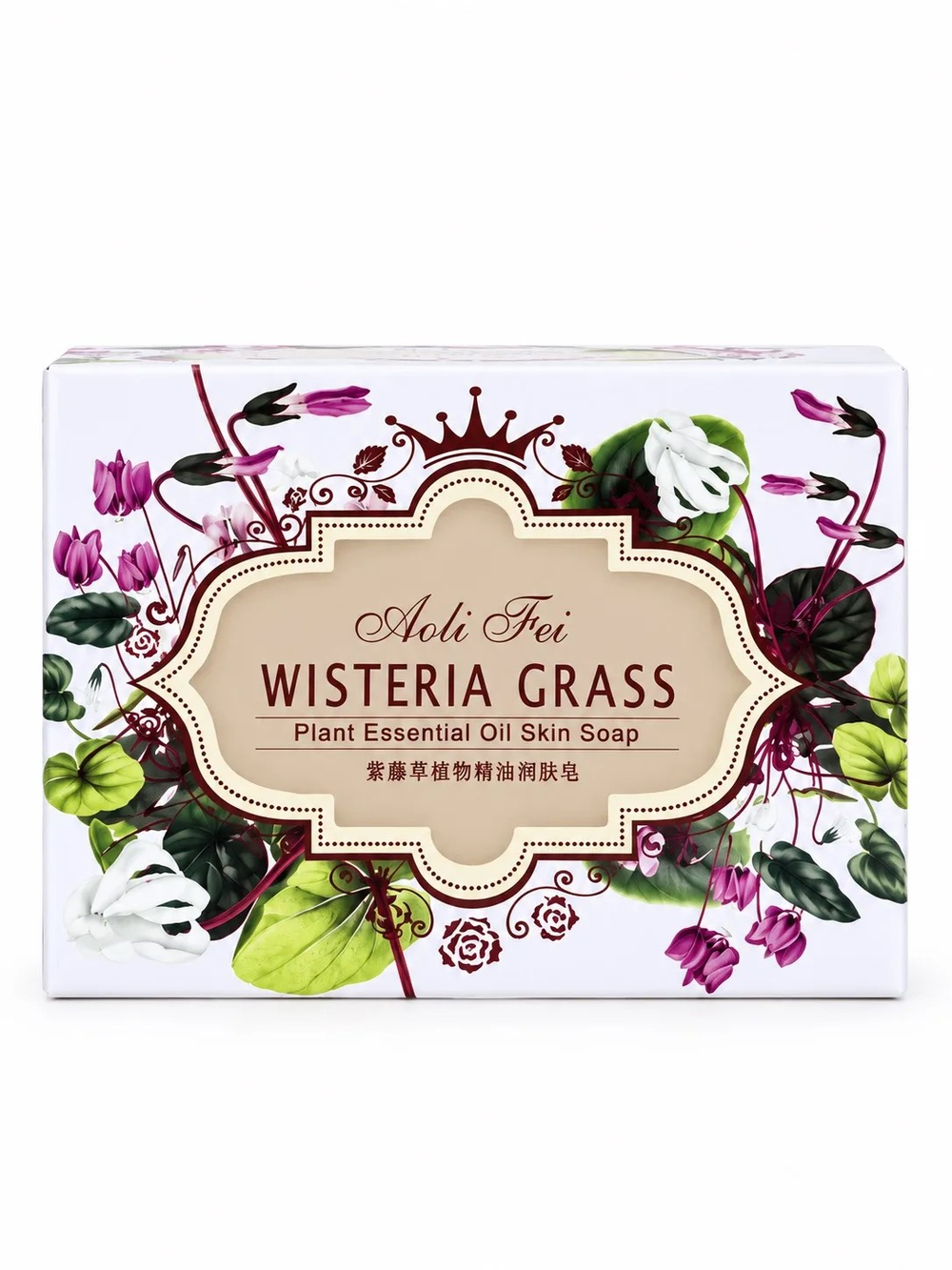Мыло туалетное с маслом глицинии AOLI FEI Wisteria Grass Plant Essential Oil 120 гр