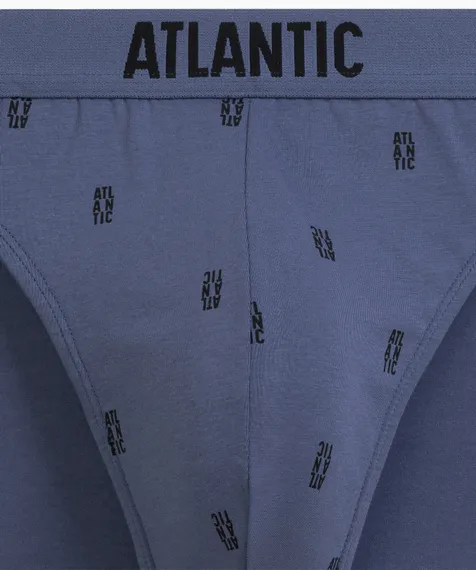 Мужские трусы (3шт) слипы спорт Atlantic 3MP-210, хлопок, деним + темно-синий + темно-серый