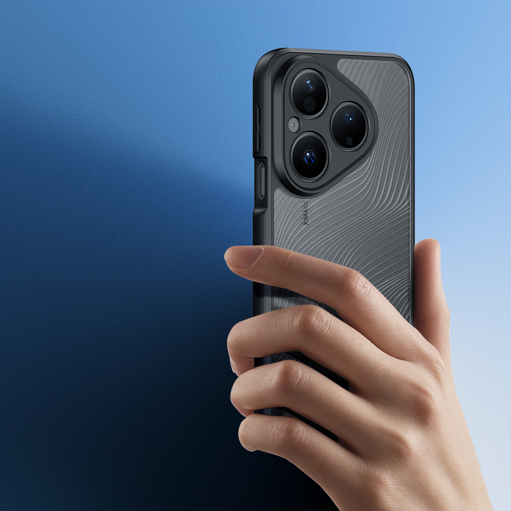 Чехол прозрачный с мягкими черными рамками от Dux Ducis для Huawei Pura 80, серия Aimo Series Case