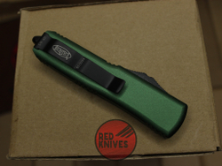 Нож Microtech UTX-85 A+++ S/E Standard - зеленая рукоять, стандартный черный клинок