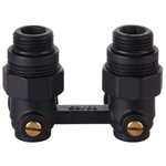 Узел нижнего подключения Royal Thermo угловой 1/2quot;х3/4quot; EK (черный)