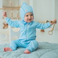 Слип на молнии "Светлый деним" 3-18 м