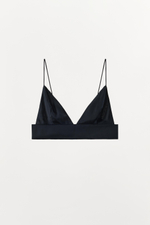 АТЛАСНЫЙ БРАЛЕТТ С ТРЕУГОЛЬНЫМИ ЧАШКАМИ — ZARA