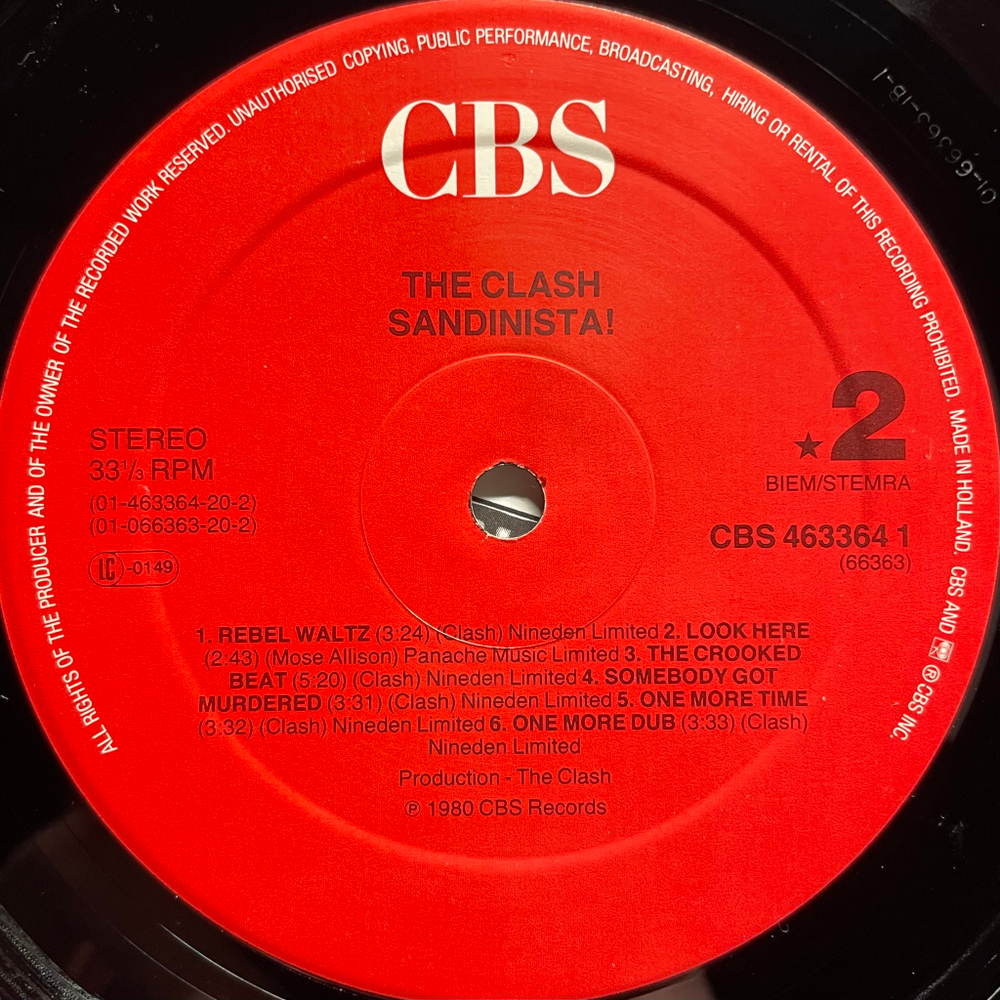 The Clash ‎– Sandinista! 3LP (Голландия 1989г.)