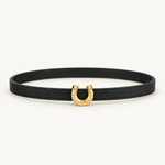 Женский ремень Hermès Lucky Jockette 1,3 см — чёрный