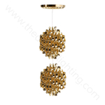Pendant design lamp  Spiral SP02 by Verpan Panton (Gold)