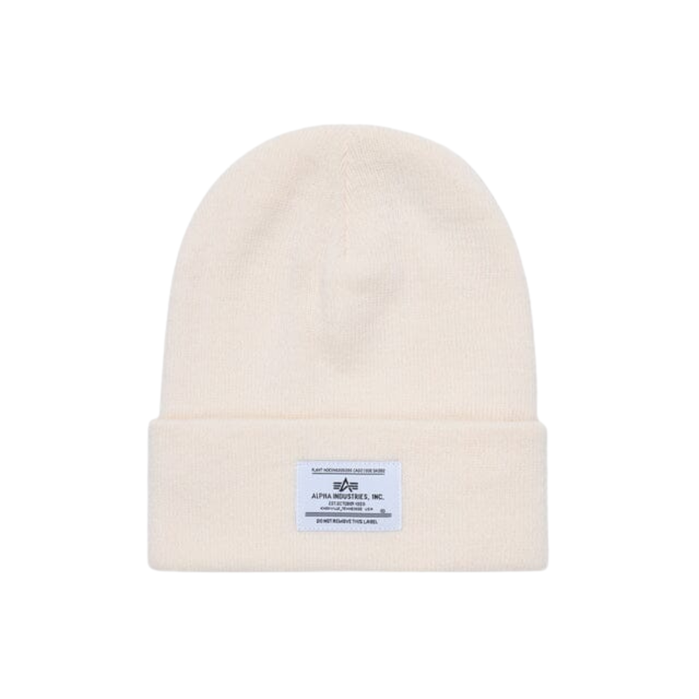 Шапка Alpha Industries Essential Beanie Eggnog (Бежевая)