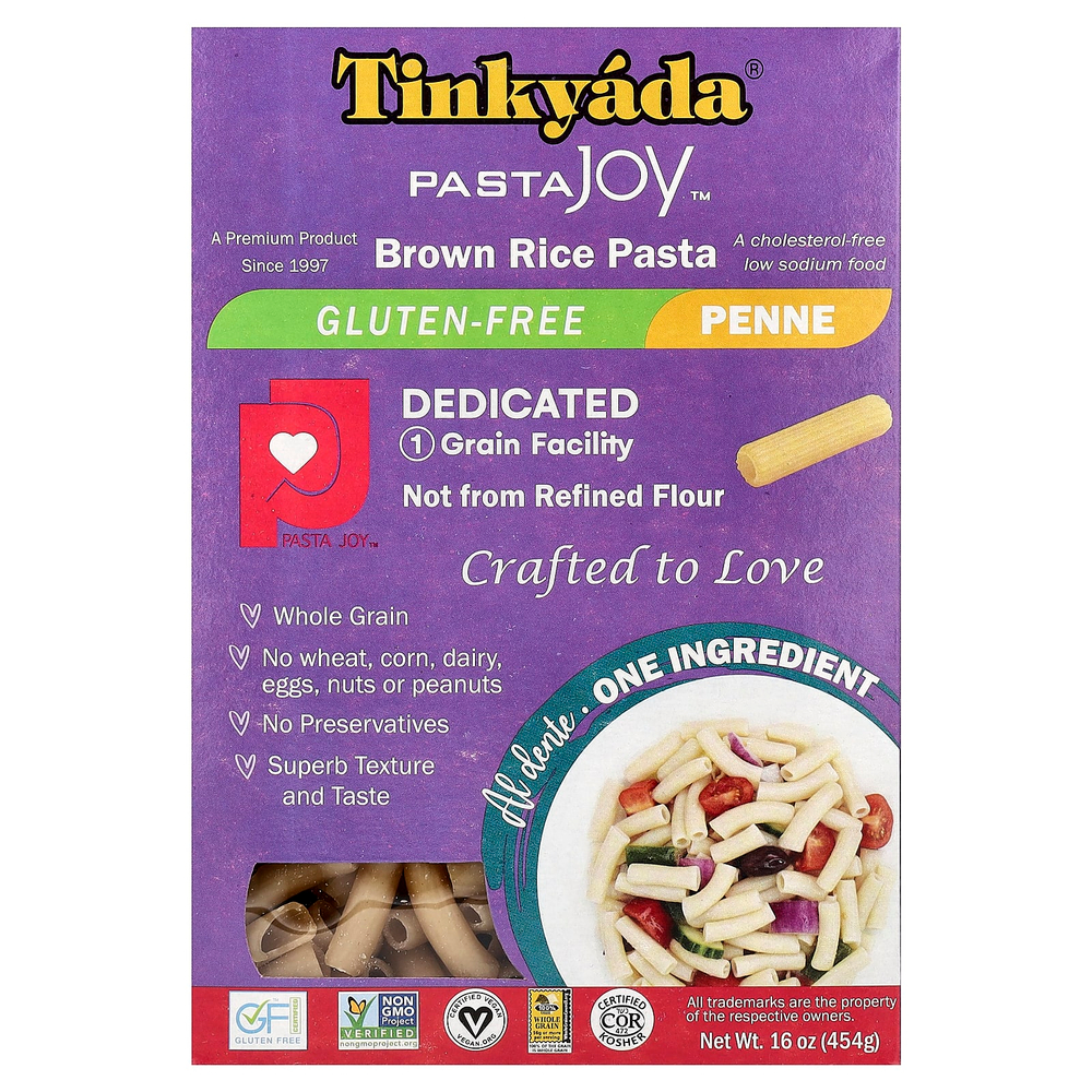 Tinkyada, паста из коричневого риса, пенне, 454 г (16 унций)
