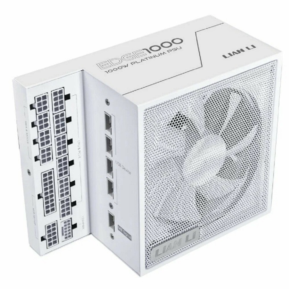 Блок питания Lian Li 1000W EG1000 White, модульный, 16 Pin PCIe 5.1, USB HUB, 80 PLUS Platinum (G9P.EG1000.WE00.RU)