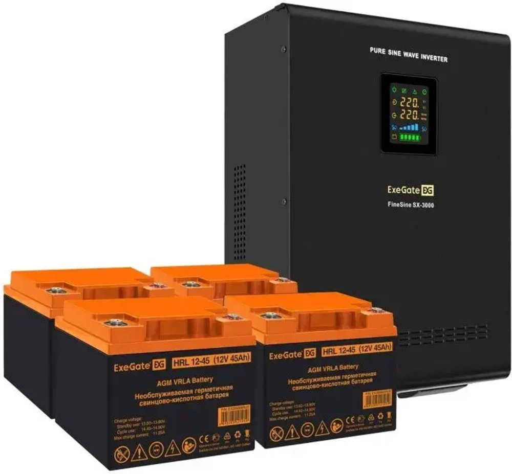 Комплект Exegate SX-3000.LCD.AVR.2SH.T