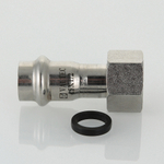 Пресс-вставка из нержавеющей стали AISI 304 с накидной гайкой, VT.INOX-PRESS, VALTEC