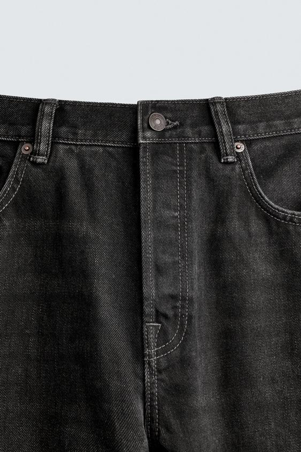 ZARA ДЖИНСЫ STRAIGHT FIT, ЧЕРНЫЙ