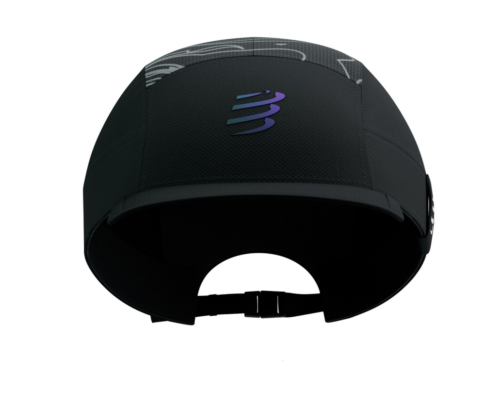 Теннисная кепка Compressport 5 Panel Light - black/aurora