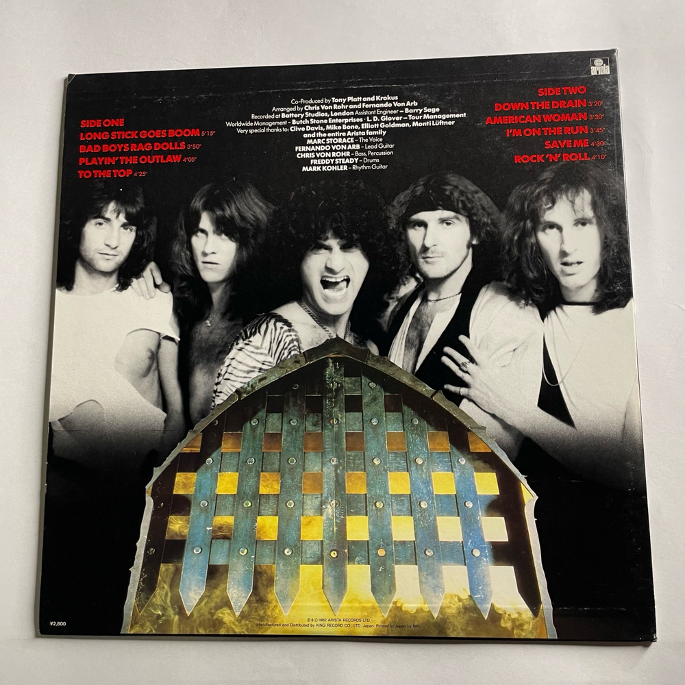 Винтажная виниловая пластинка LP Krokus One Vice At A Time (Япония 1982) (Без Оби)