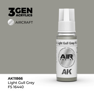 Акриловая краска AK Interactive Light Gull Grey FS 16440 3GEN AIR, 18мл