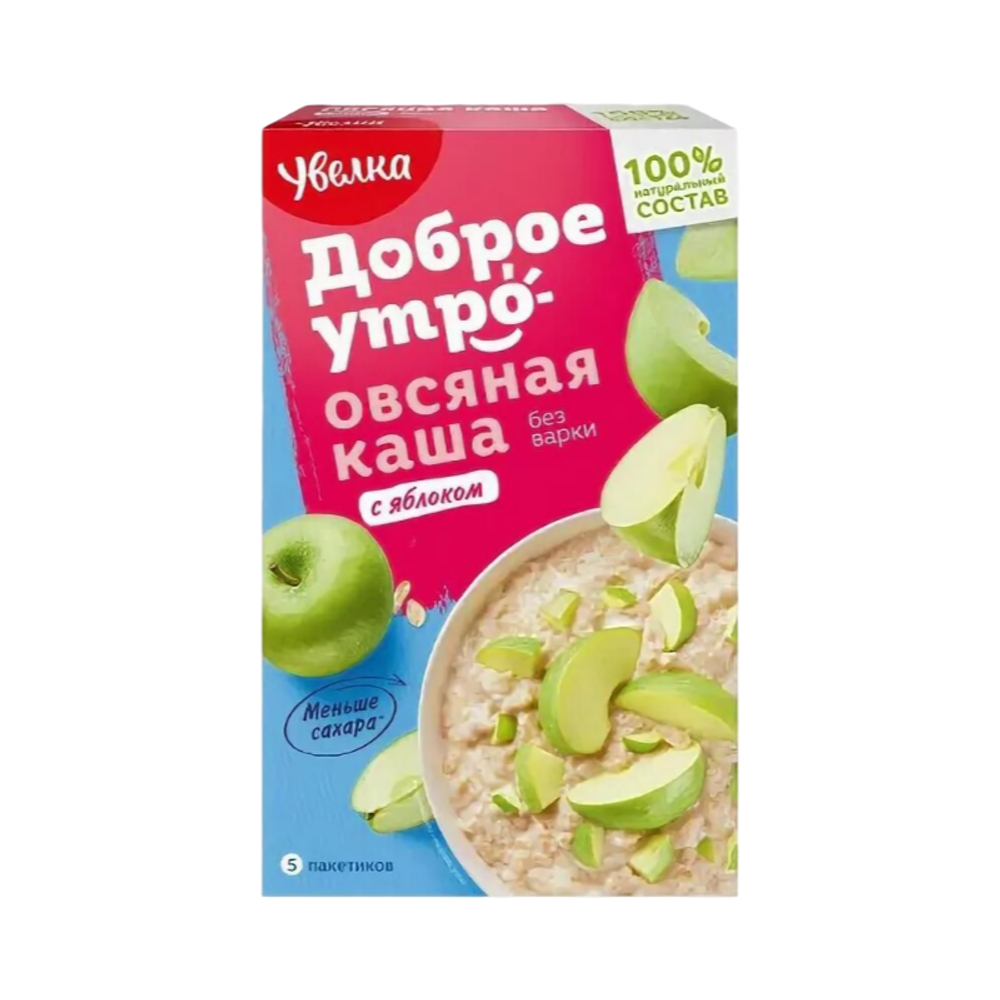 Каша Увелка Овсяная с яблоком 5шт