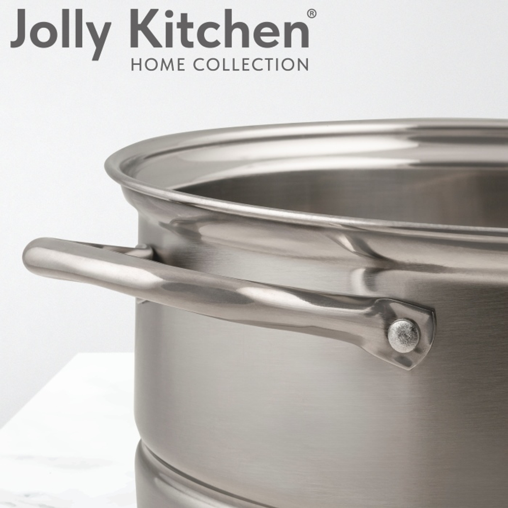 Мантоварка-пароварка Jolly Kitchen три яруса, диаметр 30 см, нержавеющая сталь